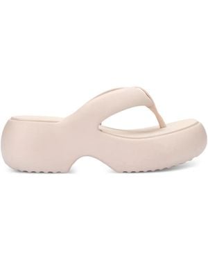 Melissa Free Fuzzy Teenslippers Met Plateauzool - Roze