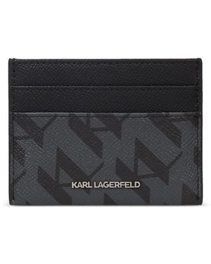 KARL LAGERFELD Monogram Cardholder - Black