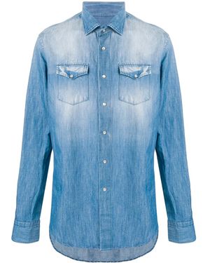 Dell'Oglio Chest Pockets Denim Shirt - Blue
