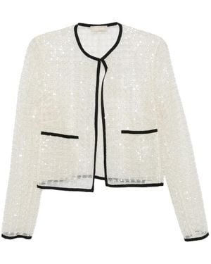 Elie Saab Sequin Embellished Jacket - White