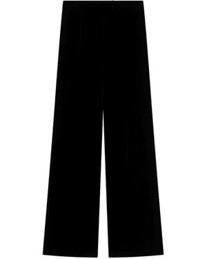 Valentino Garavani Textured Wide-Leg Trousers - Nero