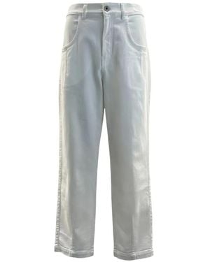 Eleventy Patch-Pocket Straight-Leg Pants - Gray