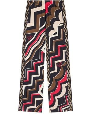 PUCCI Istrice Print Straight-Leg Trousers - White