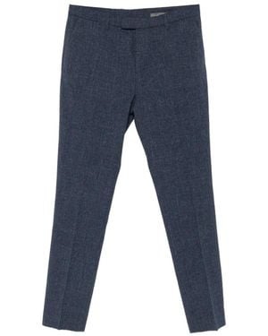 John Varvatos Check-Pattern Trousers - Blue