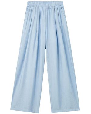 B+ AB Pleated Wide-Leg Pants - Blue