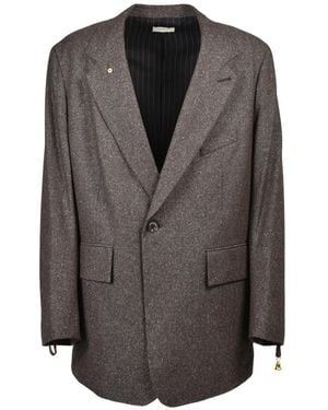 BED j.w. FORD Flap-Pocket Single-Breasted Blazer - Grey