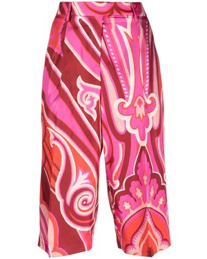Etro Patterned Bermuda Shorts - Red