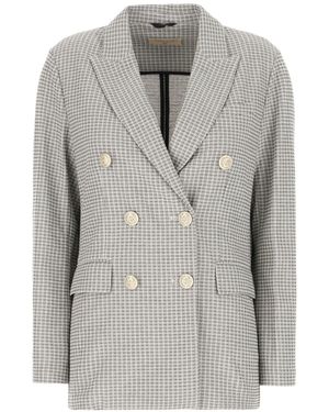 Circolo 1901 Check-Pattern Blazer - Grey