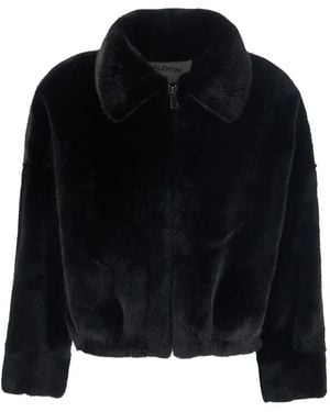 VALENTINI 1972 Zip-Up Faux-Fur Jacket - Black