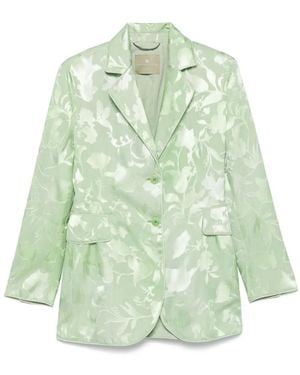 Ermanno Scervino Floral-Jacquard Blazer - Green
