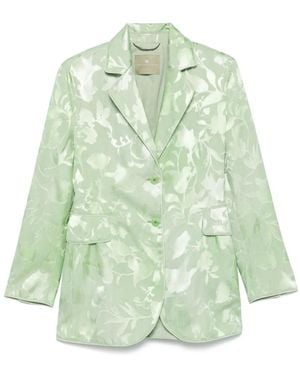 Ermanno Scervino Floral-Jacquard Blazer - Green