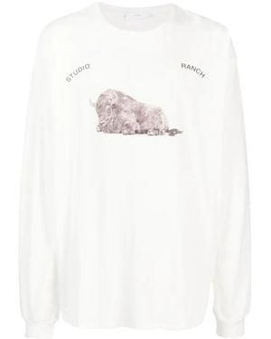 1989 STUDIO Graphic-Print Cotton Sweatshirt - White