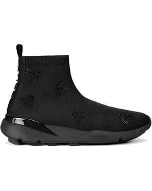 Kurt Geiger Heart-Embellished Trainers - Black