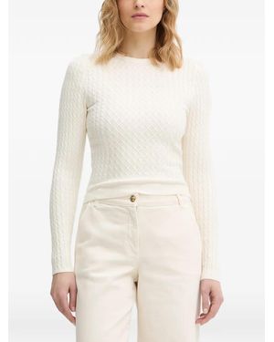 Guess Hana Crew-Neck Jumper - White