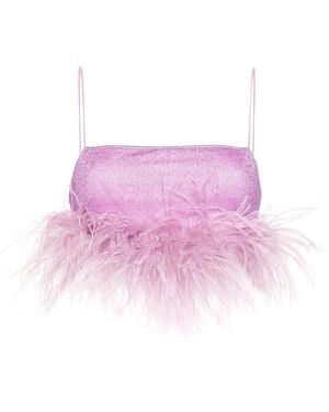 Oséree Lumière Plumage トップ - ピンク