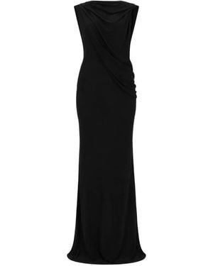 Tom Ford Draped Floor-Length Dress Evening Dress - Black