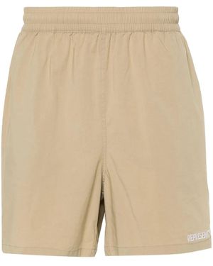 Represent Bermudas mit Logo-Stickerei - Natur
