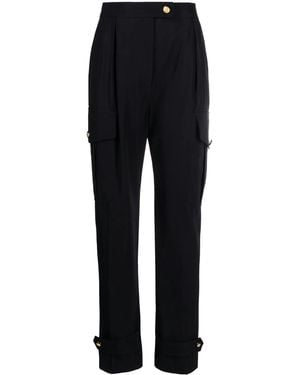 McQueen High-Waisted Wool Trousers - Black