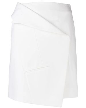 McQueen Minifalda Asimétrica - Blanco