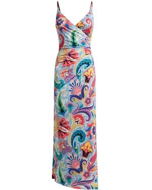 Etro フローラル ロングドレス - ホワイト