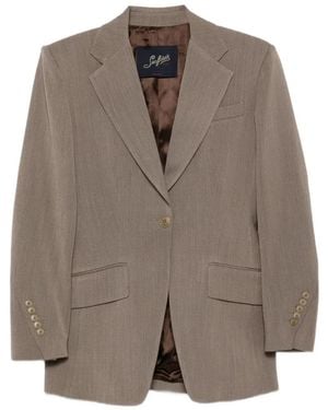 The Seafarer Single-Breasted Buttoned Blazer - Brown