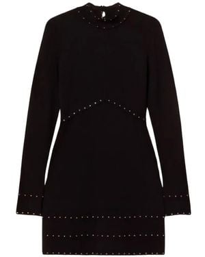 Twinset Short Knit Dress With Studs - Black
