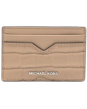 Michael Kors Portacarte Con Effetto Coccodrillo - Neutro