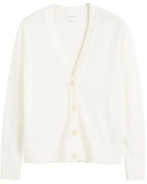 Chinti & Parker Button V-Neck Cardigan - White