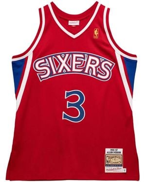 Mitchell & Ness "Nba Philadelphia 76Ers 96 Allen Iverson" Authentic Jersey - Red