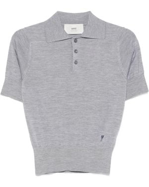 Ami Paris Klassisches Poloshirt - Grau