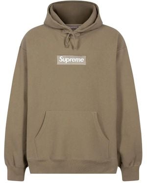 Supreme Box Logo Cotton Hoodie - Green