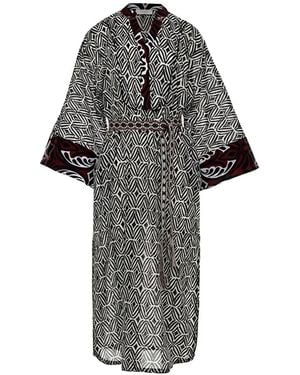 Devotion Breeze Geometric Print Dress - Grey