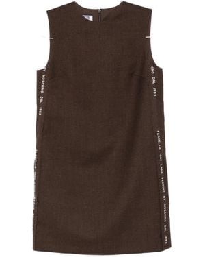 Moschino Text-Print Dress - Brown