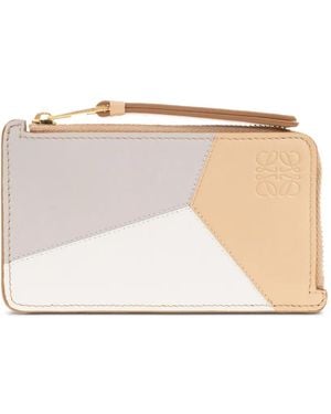 Loewe レザーパネル 財布 - ナチュラル