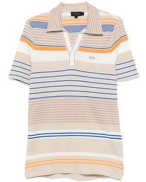 Lacoste ストライプ ポロシャツ - ホワイト