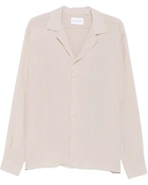 MARSĒM Notched-Lapel Long-Sleeve Shirt - White