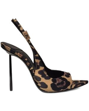 Le Silla Sandalen mit Leoparden-Print - Weiß