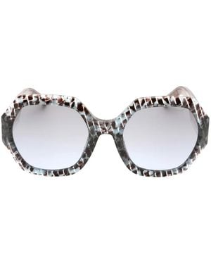 Chopard Geometric-Frame Sunglasses - Metallic