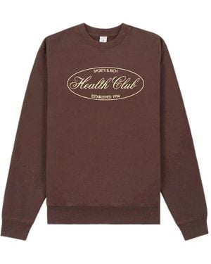 Sporty & Rich Graphic Print Sweatshirt - Brown