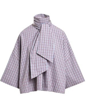 Essentiel Antwerp Blusa Con Lazo En El Cuello - Morado