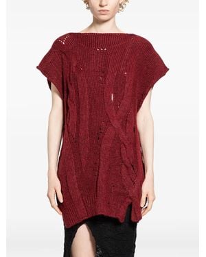 Halo Cables Vest - Red