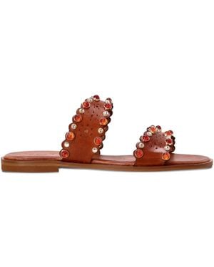 Kotris Sandals Verzierte Sandalen Mit Wellensaum - Braun
