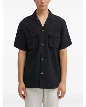 Les Deux Pocket Textured Shirt - Black