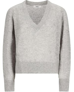 Not Shy Tini V-Neck Jumper - Grey