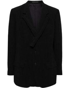 Yohji Yamamoto Single-Breasted Blazer - Black