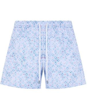 Fedeli Short De Bain À Imprimé Géométrique - Blue