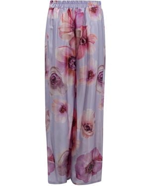 SLEEP NO MORE Floral Trousers - Purple
