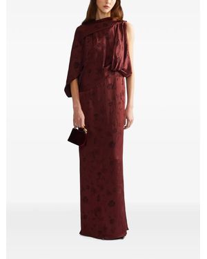 Erdem Floral-Jacquard Maxi Dress - Red