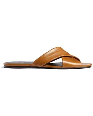 KHAITE Liria Flat Sandals - Brown