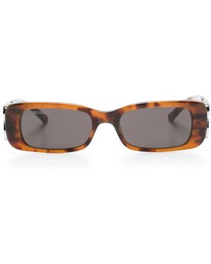 Balenciaga Occhiali Da Sole Dynasty Squadrati - Marrone